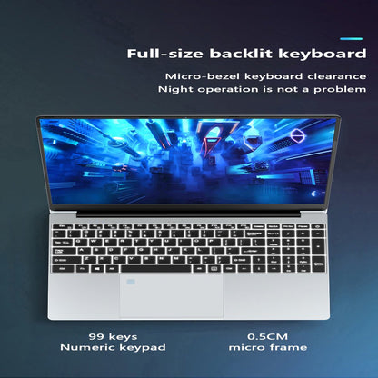 Yepbook 15.6In Laptop,8Gb RAM, 256GB SSD, Intel Celeron N5095, Windows 11 Pro Laptops Computers, Cooling System,38000Mwh Battery, Fingerprint